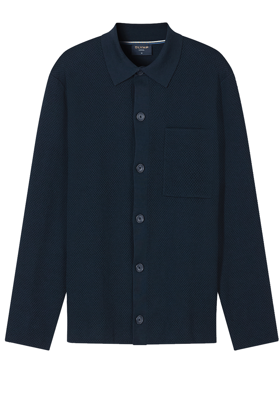 Produktbild f�r 'OLYMP Casual Strickjacke Langarm Baumwollmix Strick navy'
