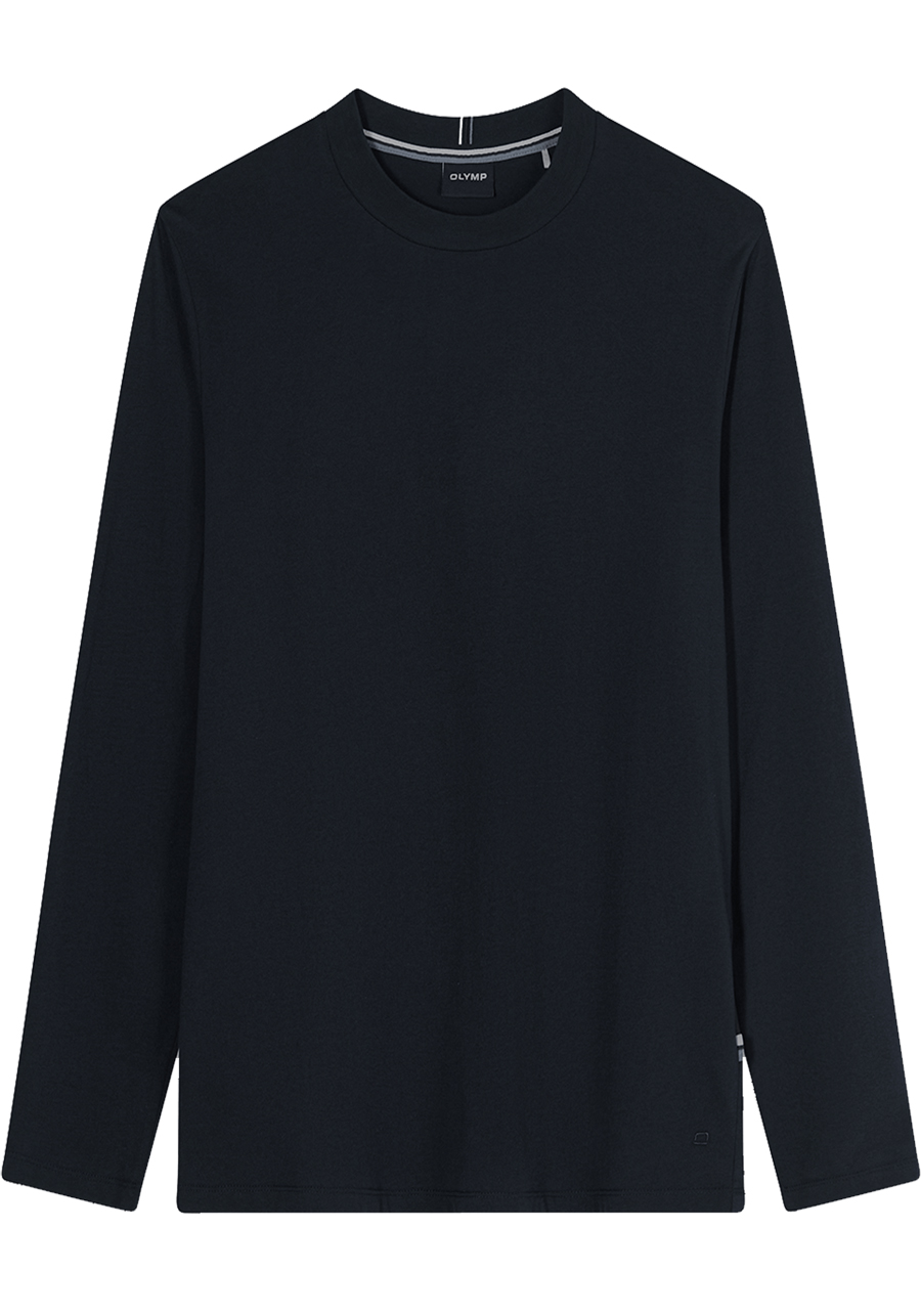 Produktbild f�r 'OLYMP Casual T-Shirt Langarm Rundhals Baumwolle Jersey schwarz'