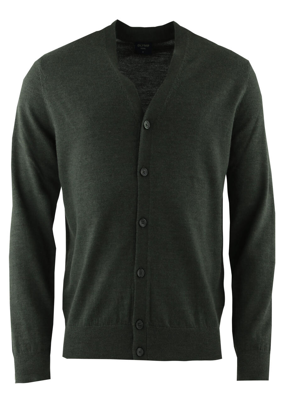 Produktbild fr 'OLYMP Casual regular fit Cardigan Langarm oliv'