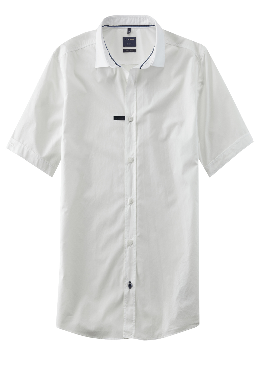 Produktbild f�r 'OLYMP Casual regular fit Hemd Halbarm New Kent Kragen Papertouch wei�'