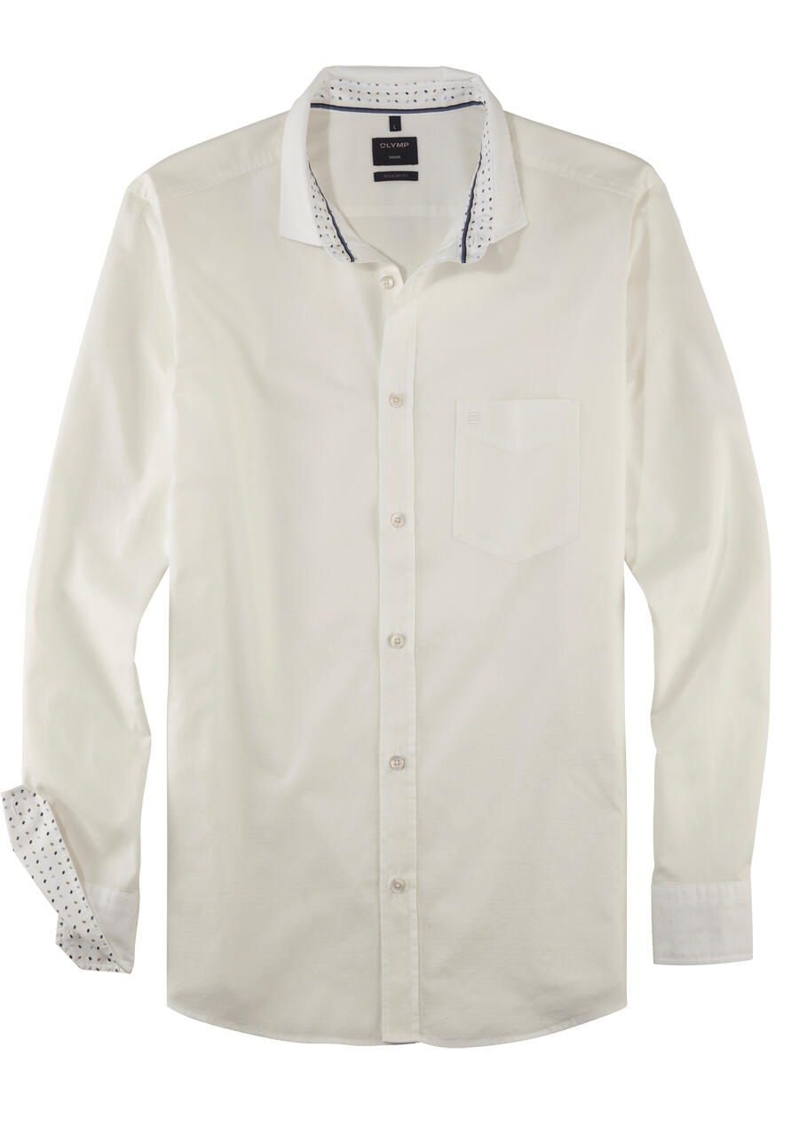 Produktbild fr 'OLYMP Casual regular fit Hemd Langarm New Kent Kragen wei'