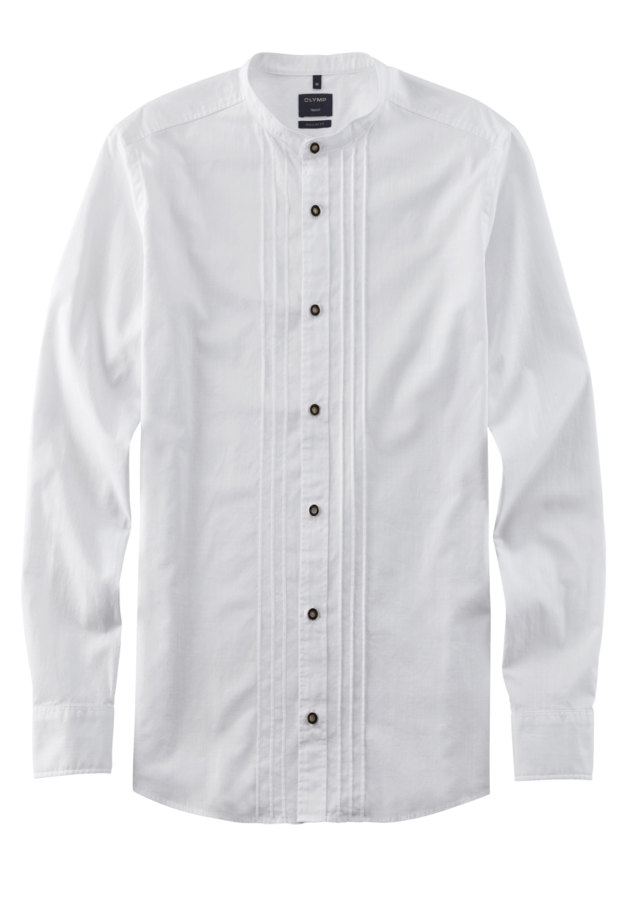 Produktbild fr 'OLYMP Casual regular fit Hemd Langarm Stehkragen Faux wei'