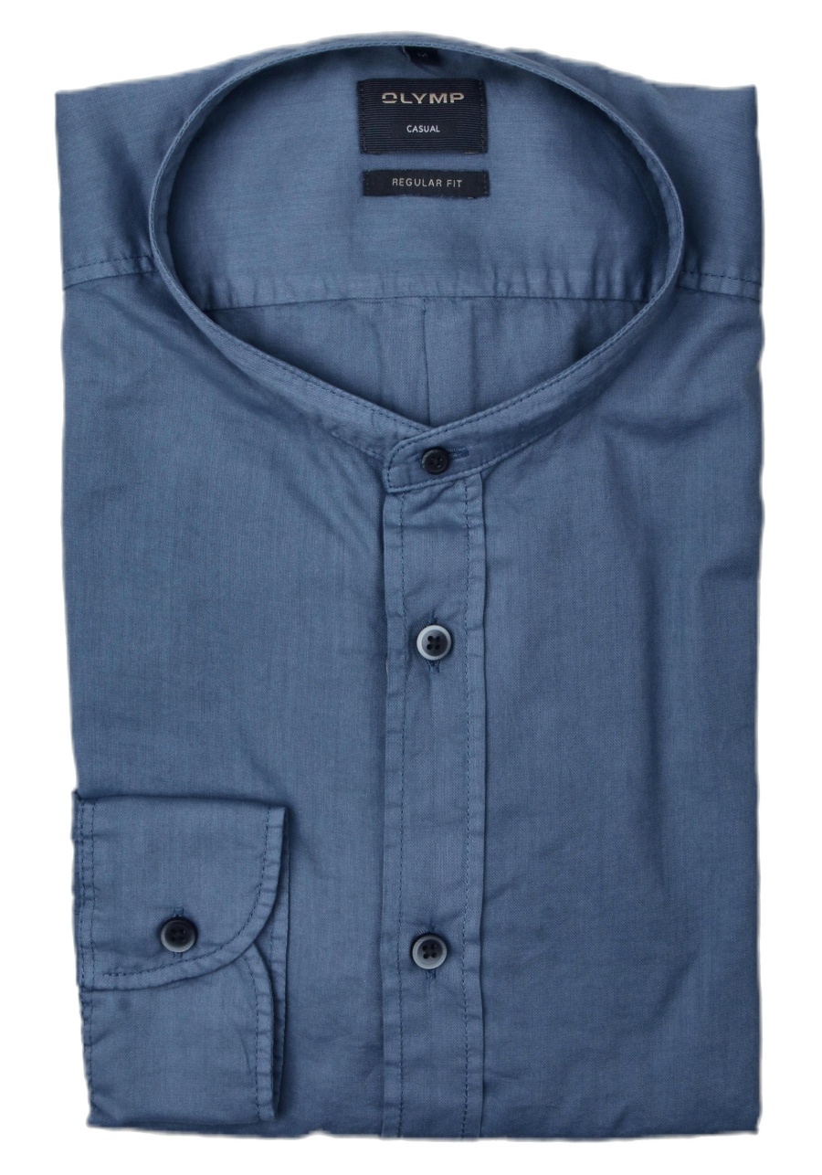 Produktbild fr 'OLYMP Casual regular fit Hemd Langarm Stehkragen rauchblau'