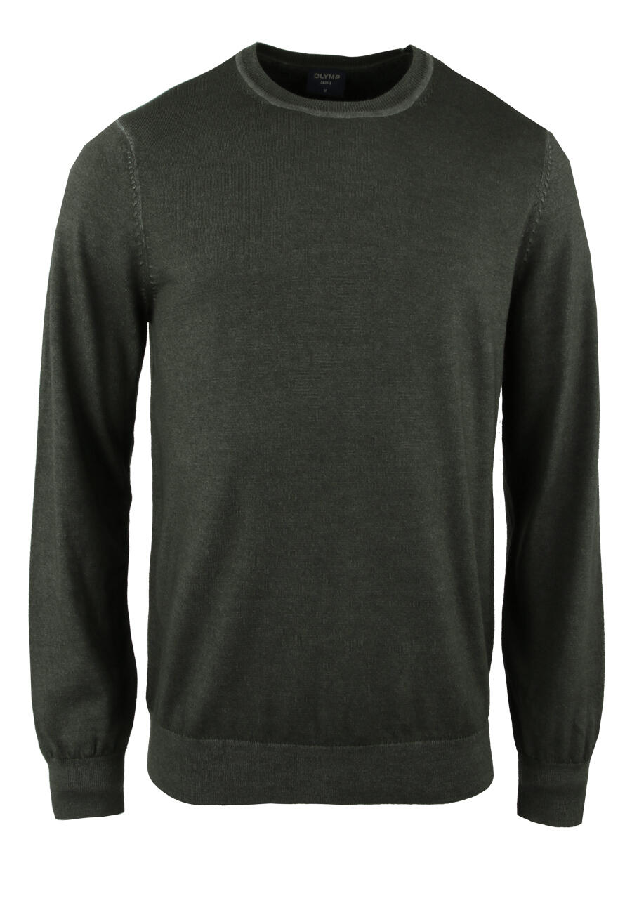 Produktbild fr 'OLYMP Casual regular fit Pullover Langarm Rundhals oliv'