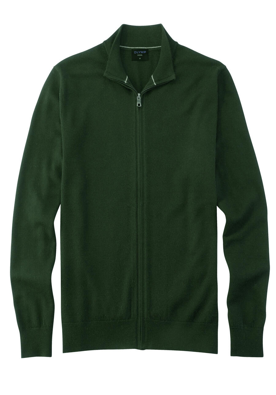 Produktbild fr 'OLYMP Casual regular fit Strickjacke Langarm oliv'