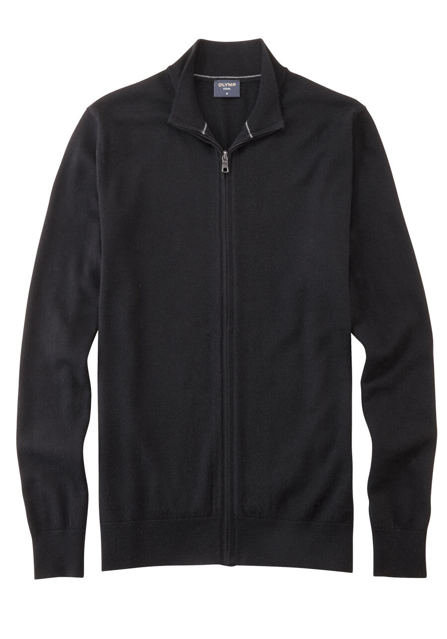 Produktbild fr 'OLYMP Casual regular fit Strickjacke Langarm schwarz'