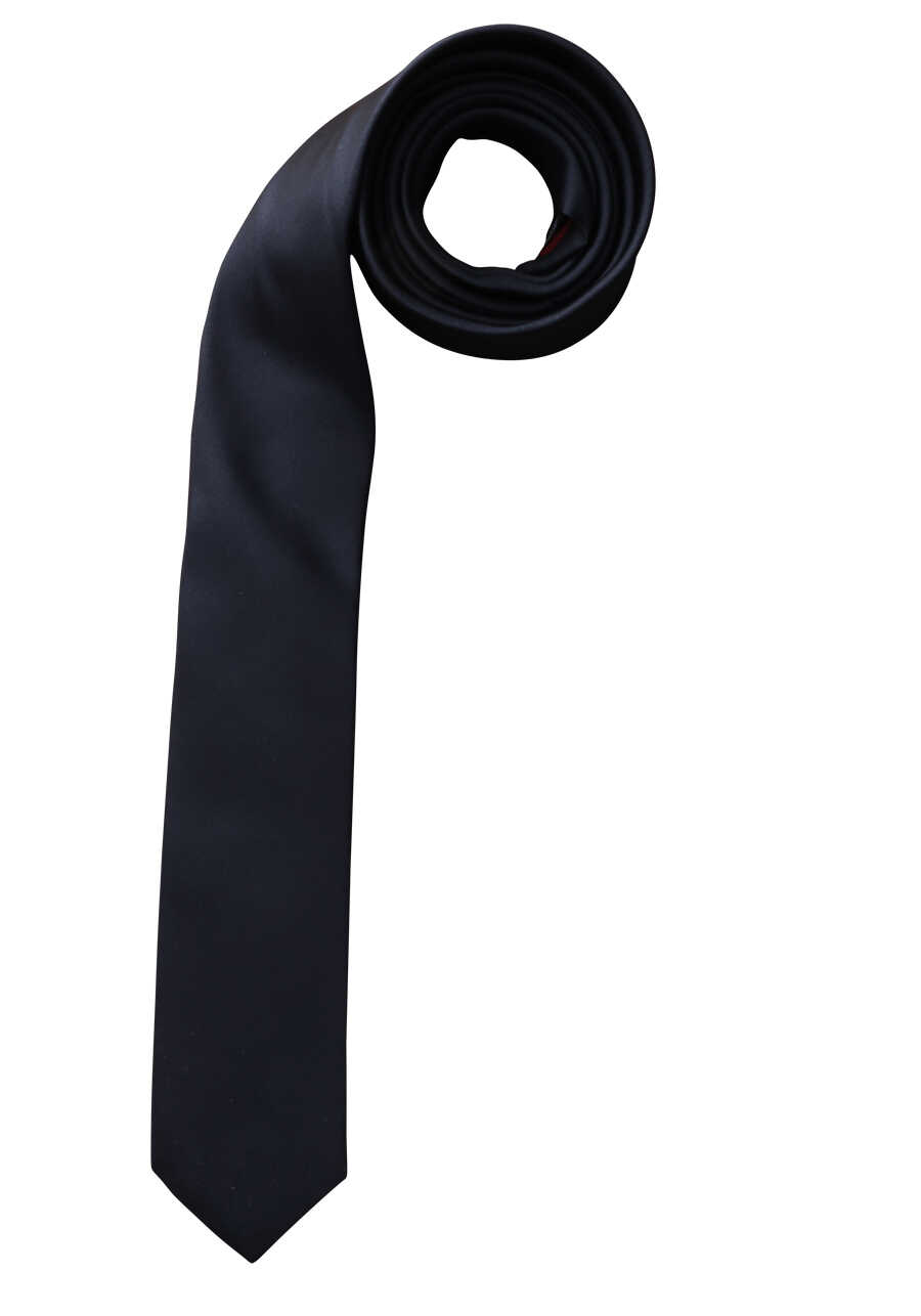 OLYMP Krawatte super Seide schwarz reiner Fleckabweisend 5 breit slim aus cm