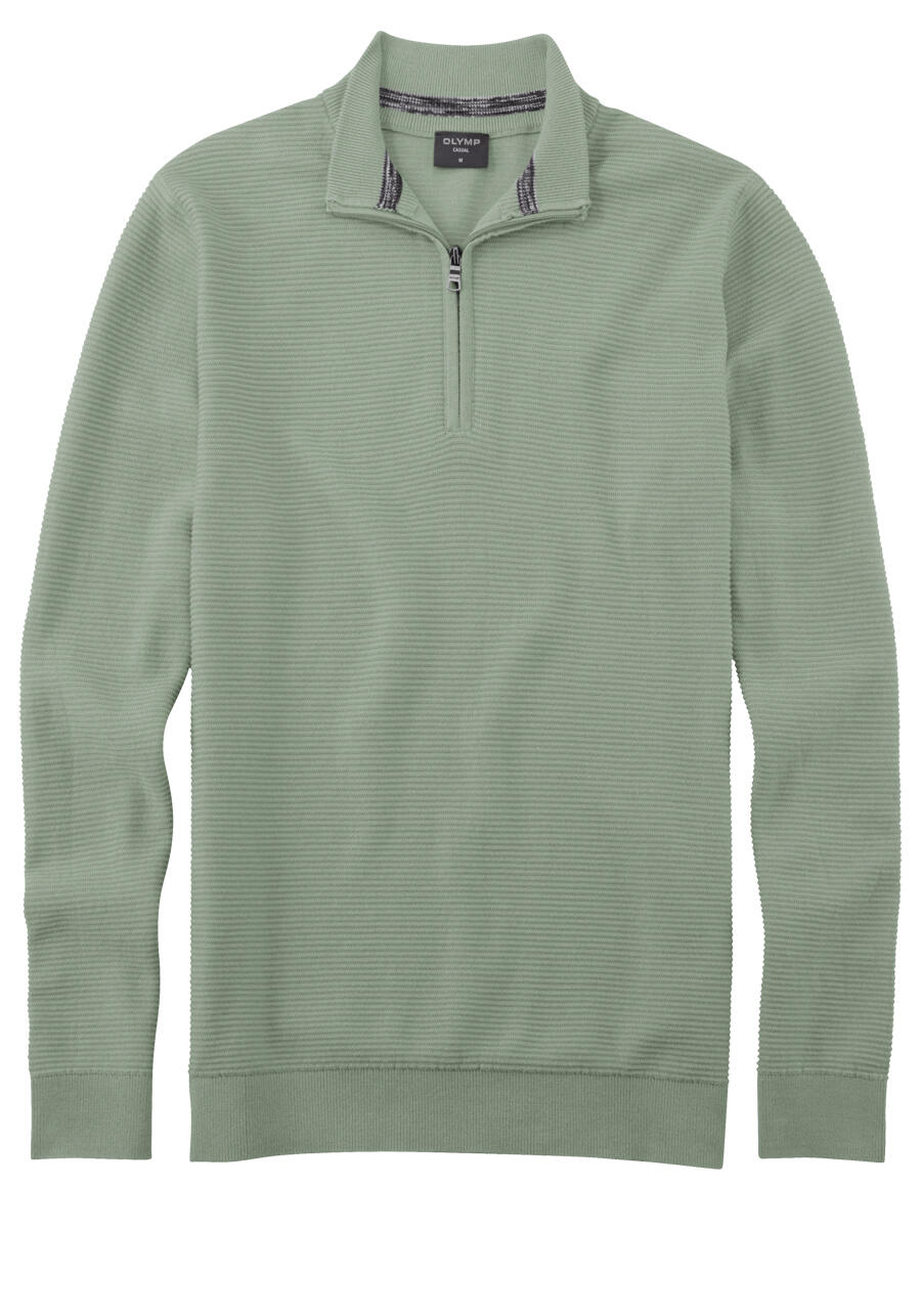 Produktbild fr 'OLYMP Langarm Troyer Stehkragen Zipper grn'