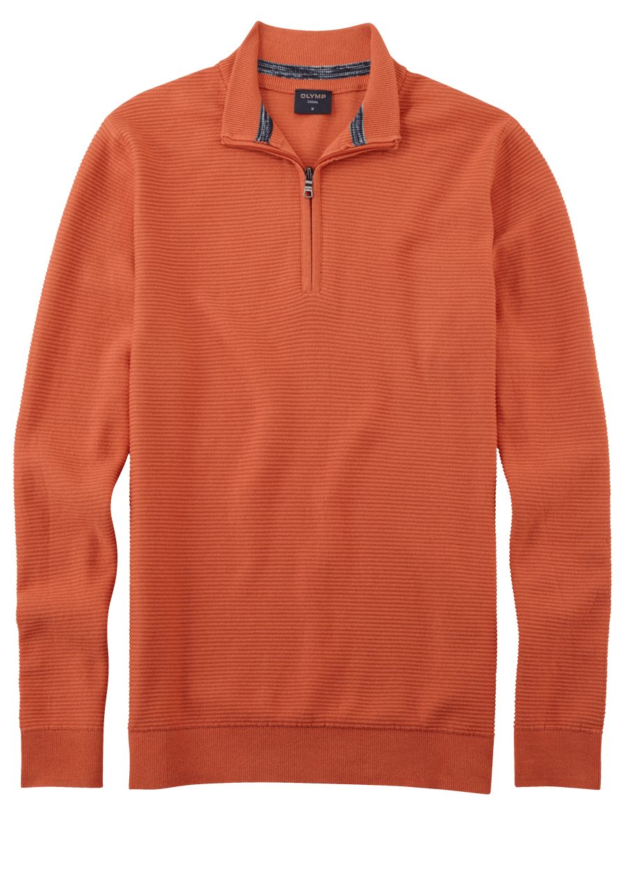 Produktbild fr 'OLYMP Langarm Troyer Stehkragen Zipper orange'