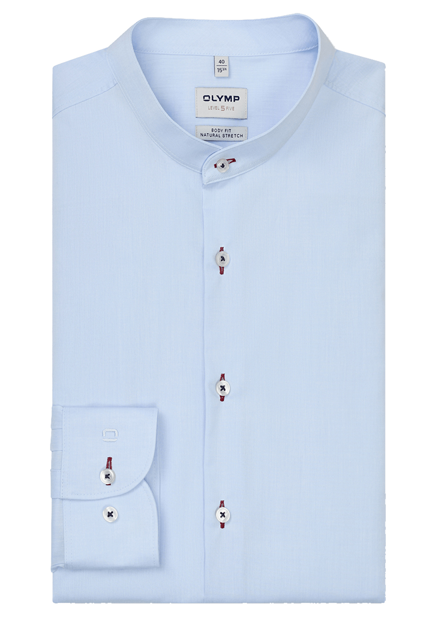 Produktbild f�r 'OLYMP Level Five body fit Hemd Langarm Stehkragen Chambray hellblau'