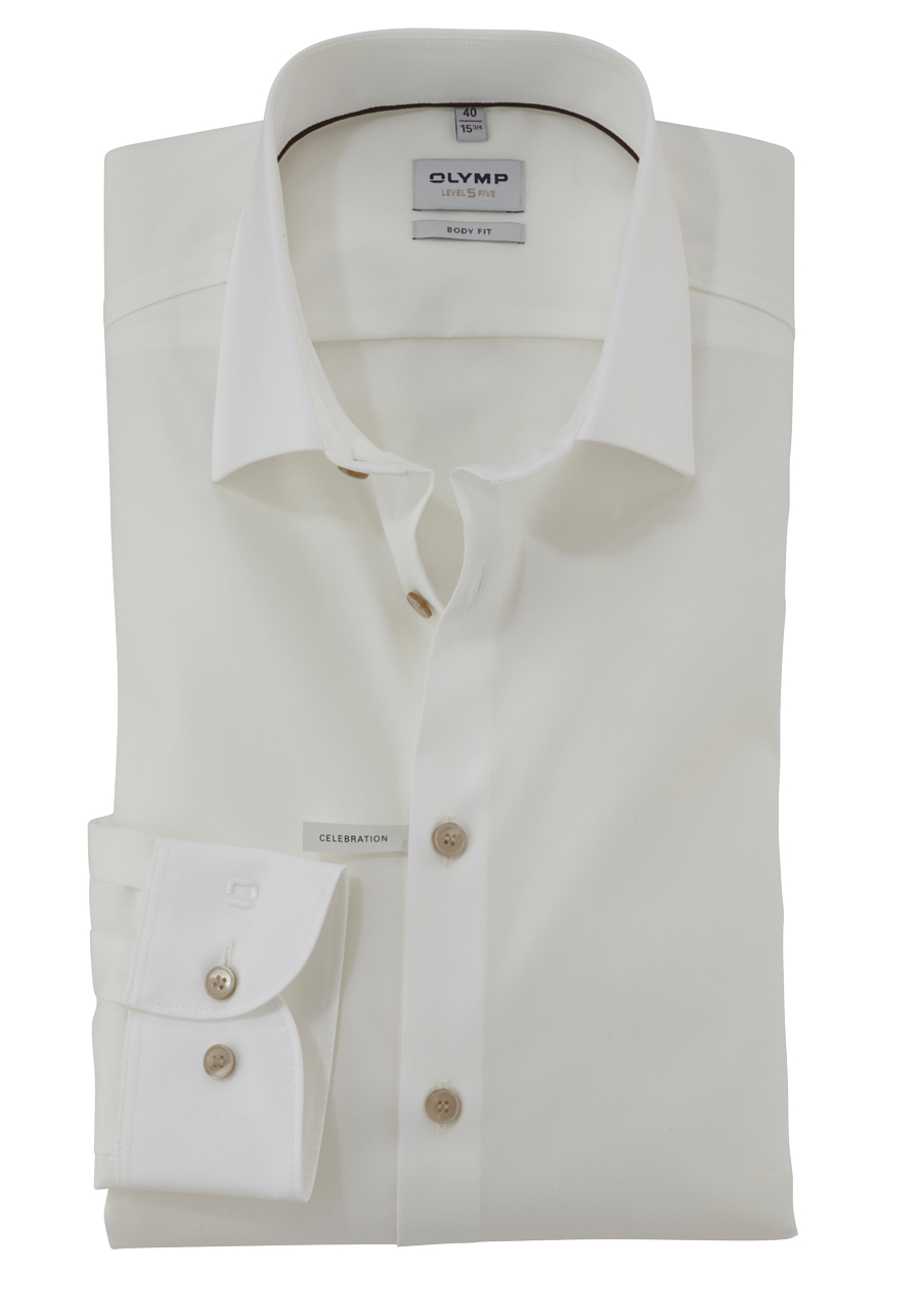 Produktbild fr 'OLYMP Level Five body fit Hemd Langarm Wedding Special New Kent Kragen beige'