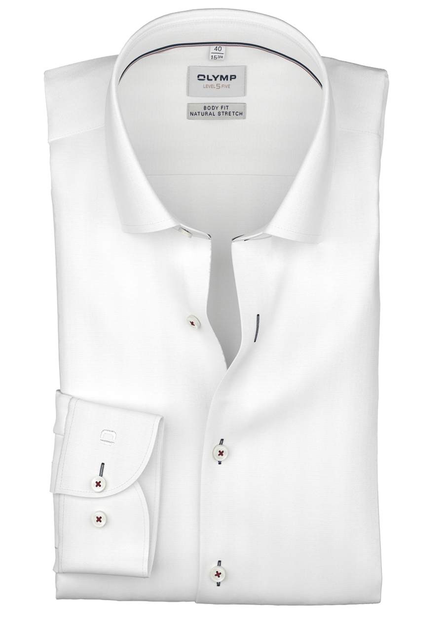 Produktbild f�r 'OLYMP Level Five body fit Hemd extra langer Arm New Kent Kragen Chambray wei�'