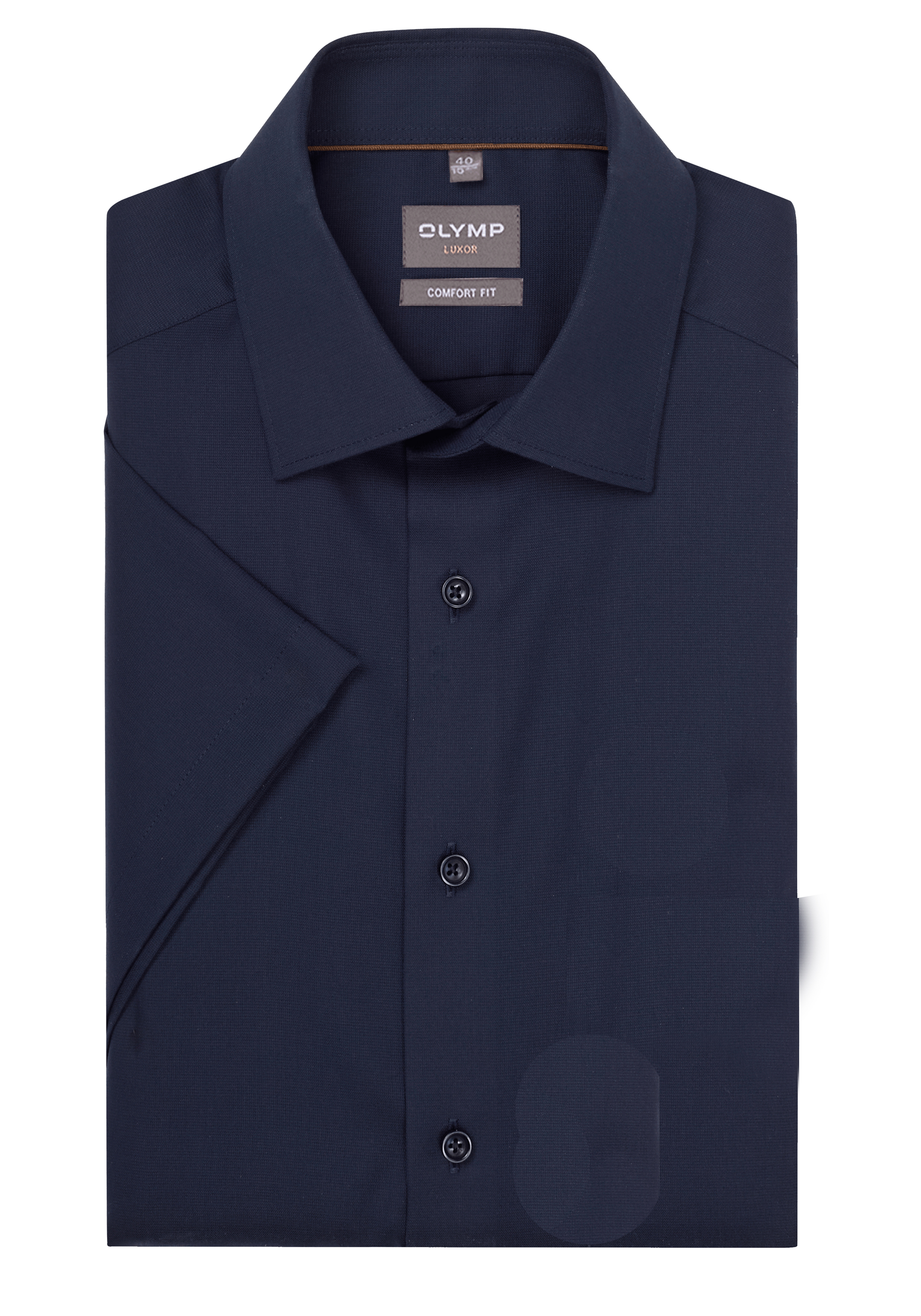 Produktbild f�r 'OLYMP Luxor comfort fit Hemd Halbarm New Kent Kragen Aircon navy'