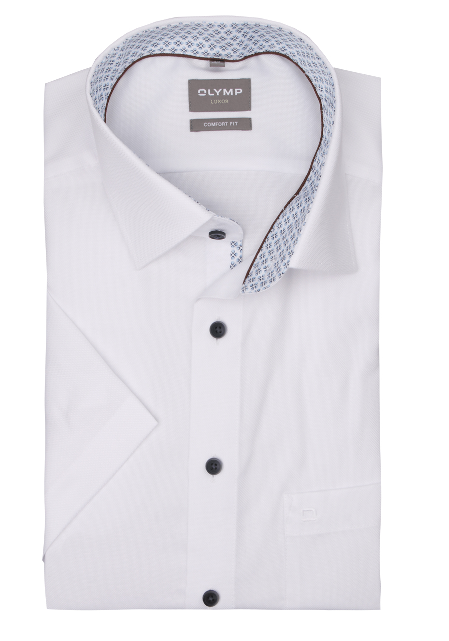 Produktbild f�r 'OLYMP Luxor comfort fit Hemd Halbarm New Kent Kragen wei�'