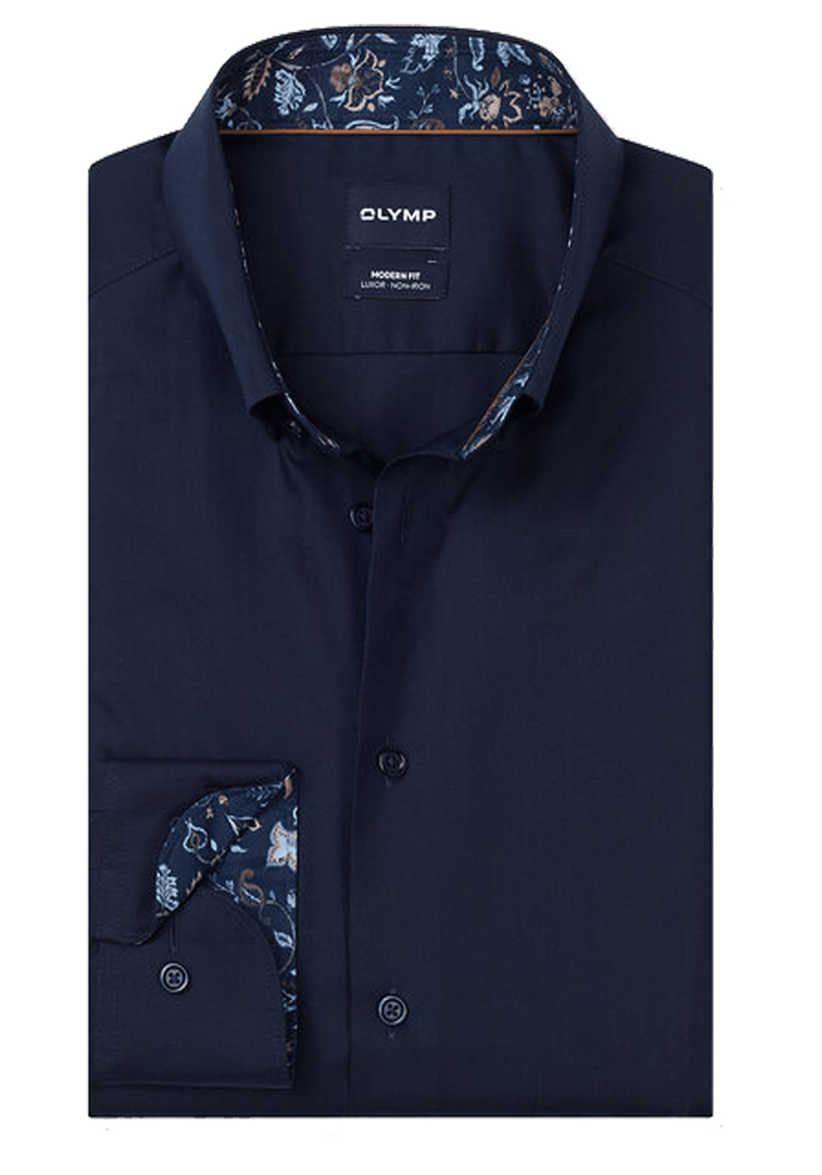 Produktbild f�r 'OLYMP Luxor comfort fit Hemd Langarm Button Down Kragen Oxford nachtblau'