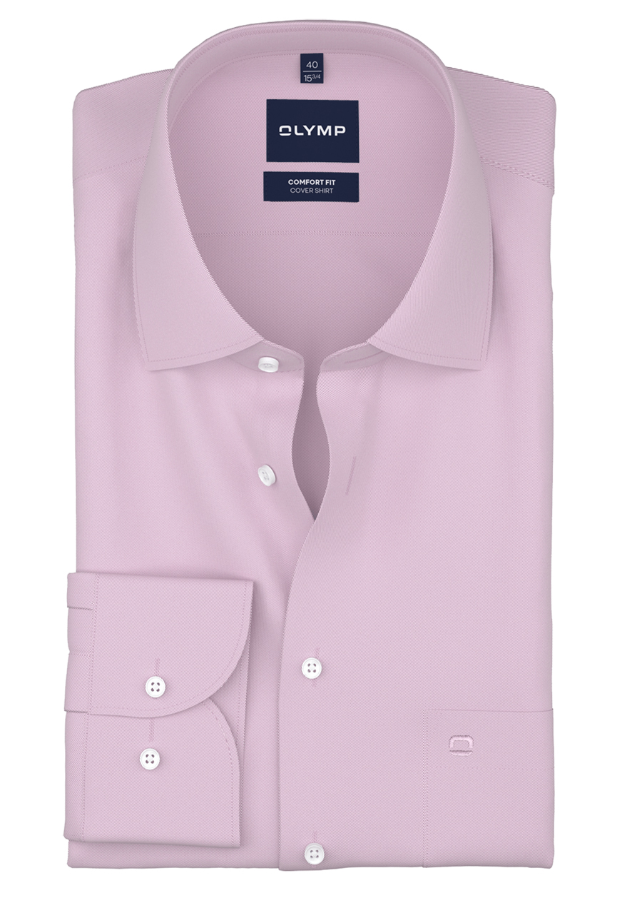 Produktbild f�r 'OLYMP Luxor comfort fit Hemd Langarm New Kent Kragen Cover Shirt rosa'