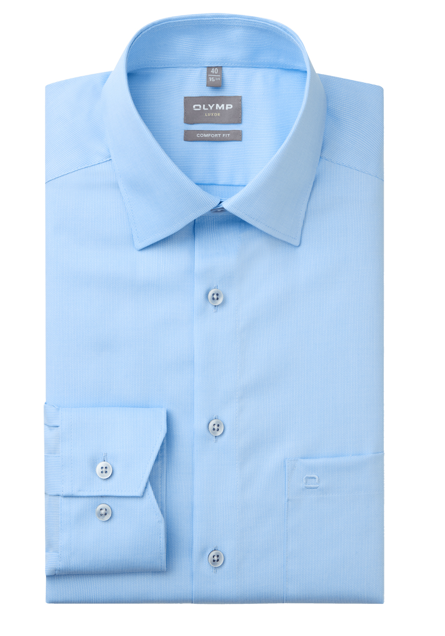 Produktbild fr 'OLYMP Luxor comfort fit Hemd Langarm New Kent Kragen Faux blau'