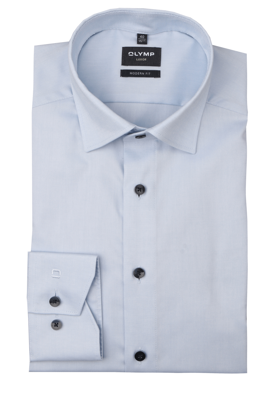 Produktbild f�r 'OLYMP Luxor modern fit Hemd Langarm New Kent Kragen Oxford hellblau'