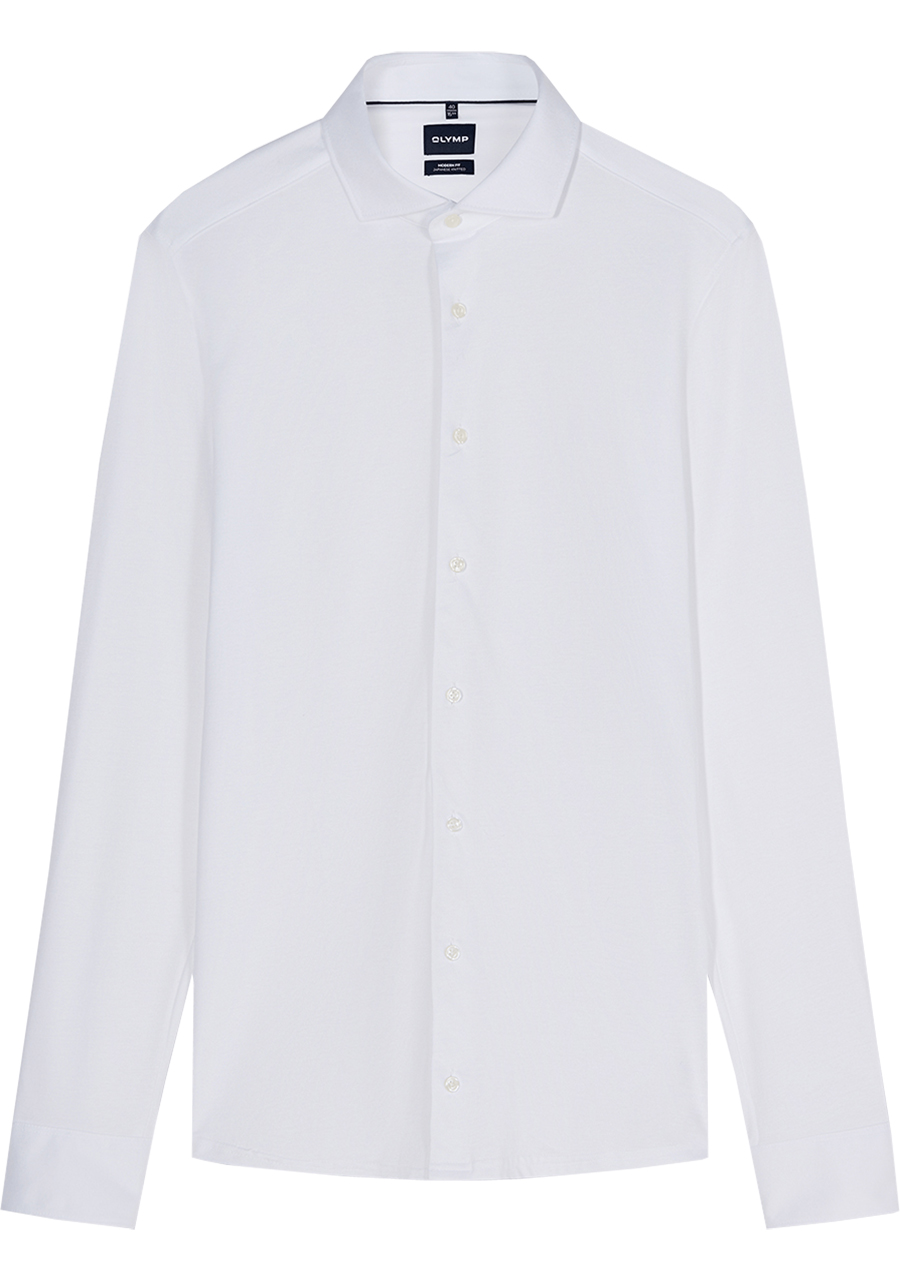 Produktbild f�r 'OLYMP Luxor modern fit Langarm Haifischkragen Japanese Knitted wei�'