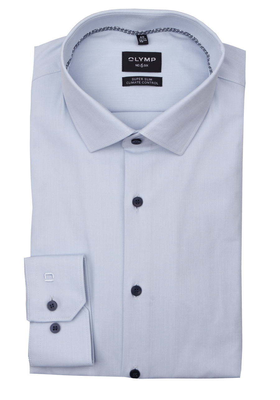 Produktbild f�r 'OLYMP No. Six 24/Seven super slim Hemd extra langer Arm New Kent Kragen Feintwill hellblau'