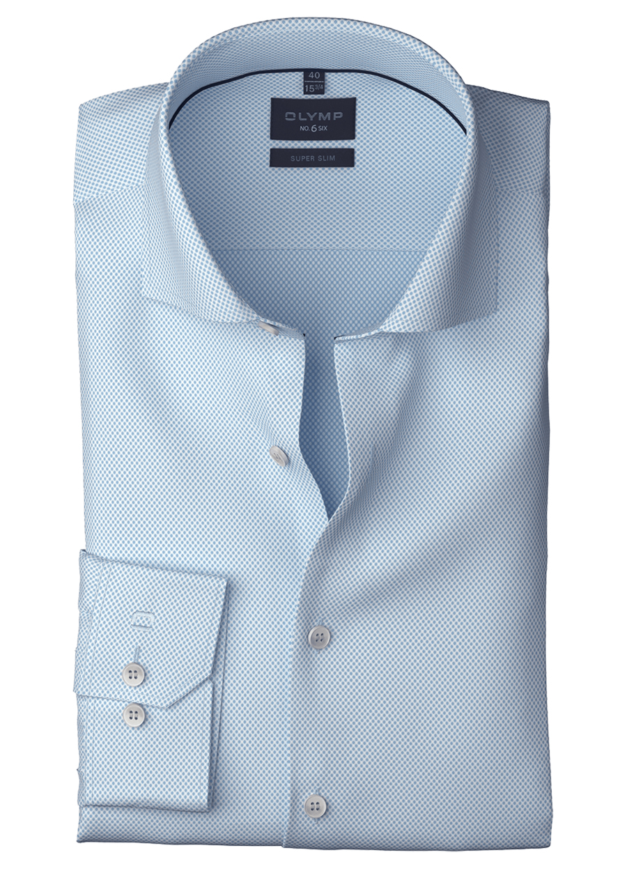 Produktbild f�r 'OLYMP No. Six super slim Hemd Langarm Haifischkragen Faux hellblau'
