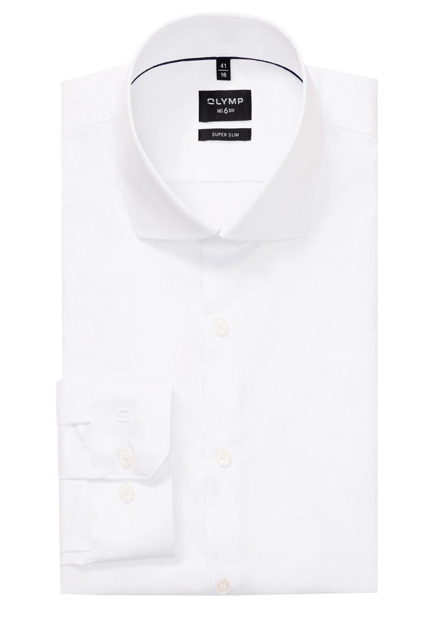 Produktbild f�r 'OLYMP No. Six super slim Hemd Langarm New Kent Kragen Satin wei�'