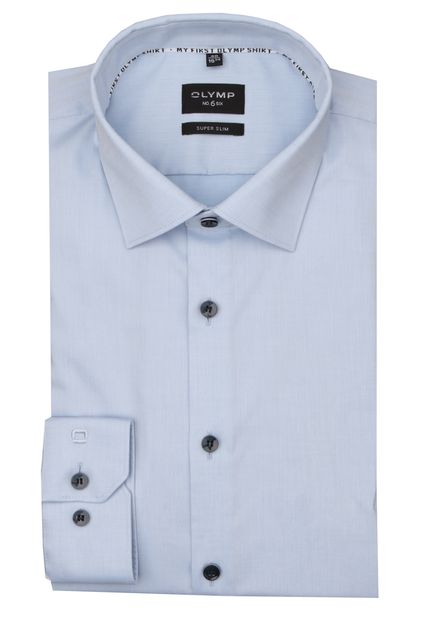 Produktbild fr 'OLYMP No. Six super slim Hemd Langarm New Kent Kragen hellblau'