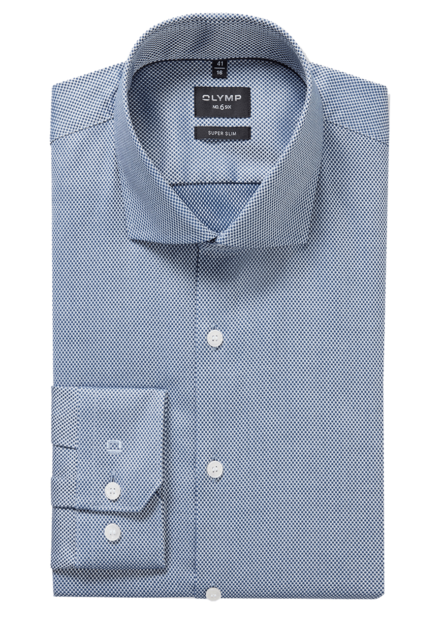 Produktbild f�r 'OLYMP No. Six super slim Hemd extra langer Arm Haifischkragen Faux navy'