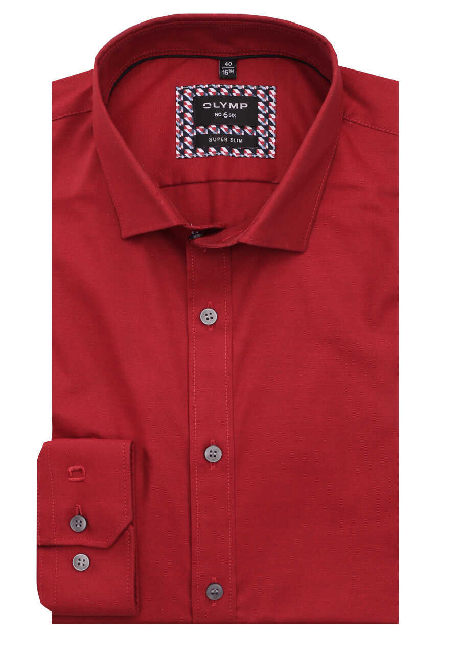 OLYMP No. Six super slim Hemd extra langer Arm Haifischkragen rot