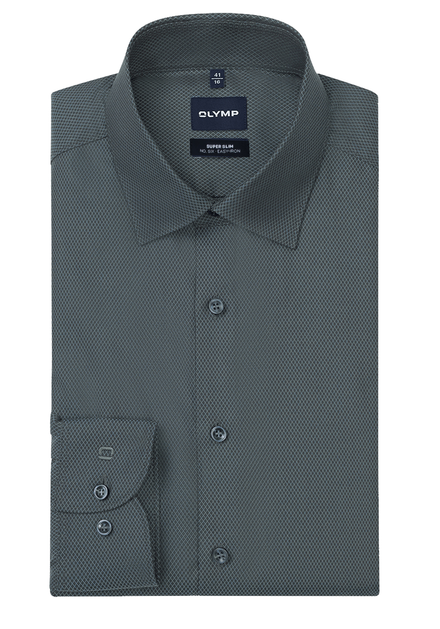 Produktbild f�r 'OLYMP No. Six super slim Hemd extra langer Arm New Kent Kragen Struktur oliv'