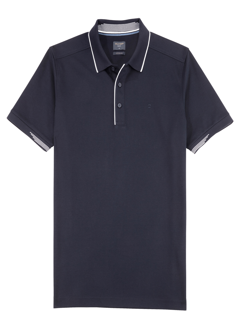 Produktbild fr 'OLYMP Regular Fit Polo Halbarm geknpfter Polokragen Active Dry COOLMAX dunkelblau'