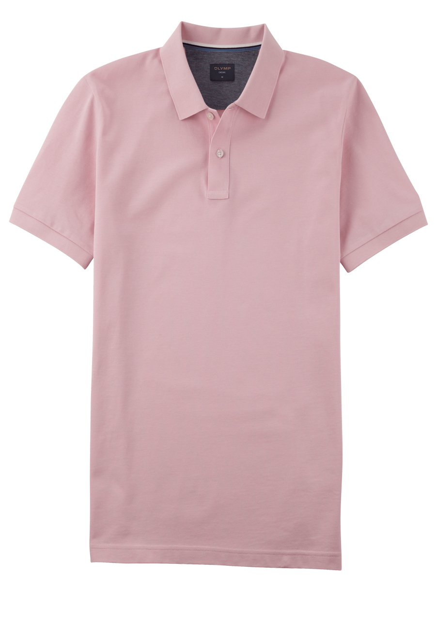 Produktbild fr 'OLYMP Regular Fit Polo Halbarm geknpfter Polokragen Baumwolle Pique rosa'