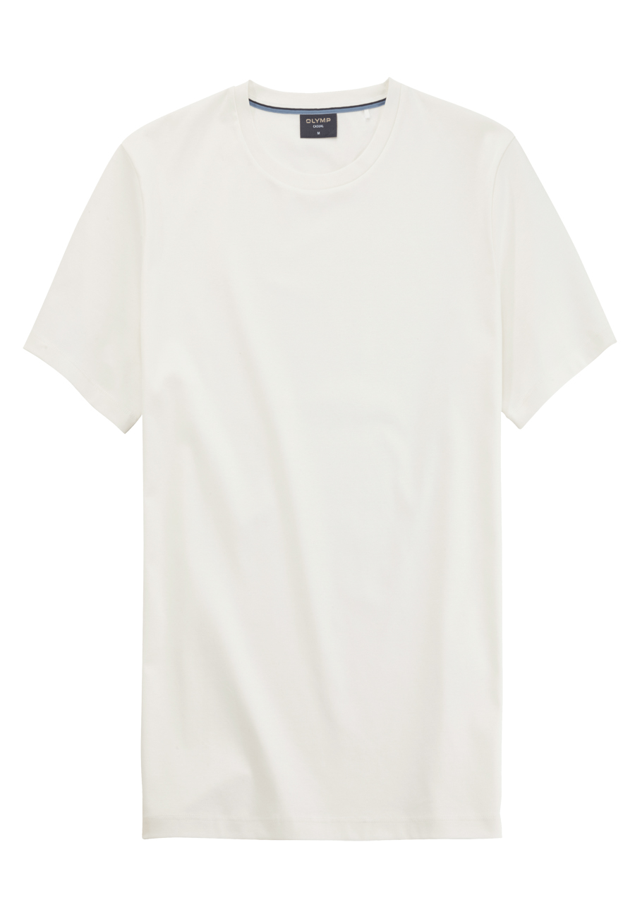 Produktbild fr 'OLYMP Regular Fit T-Shirt Halbarm Rundhals Baumwolle Interlock Jersey wei'