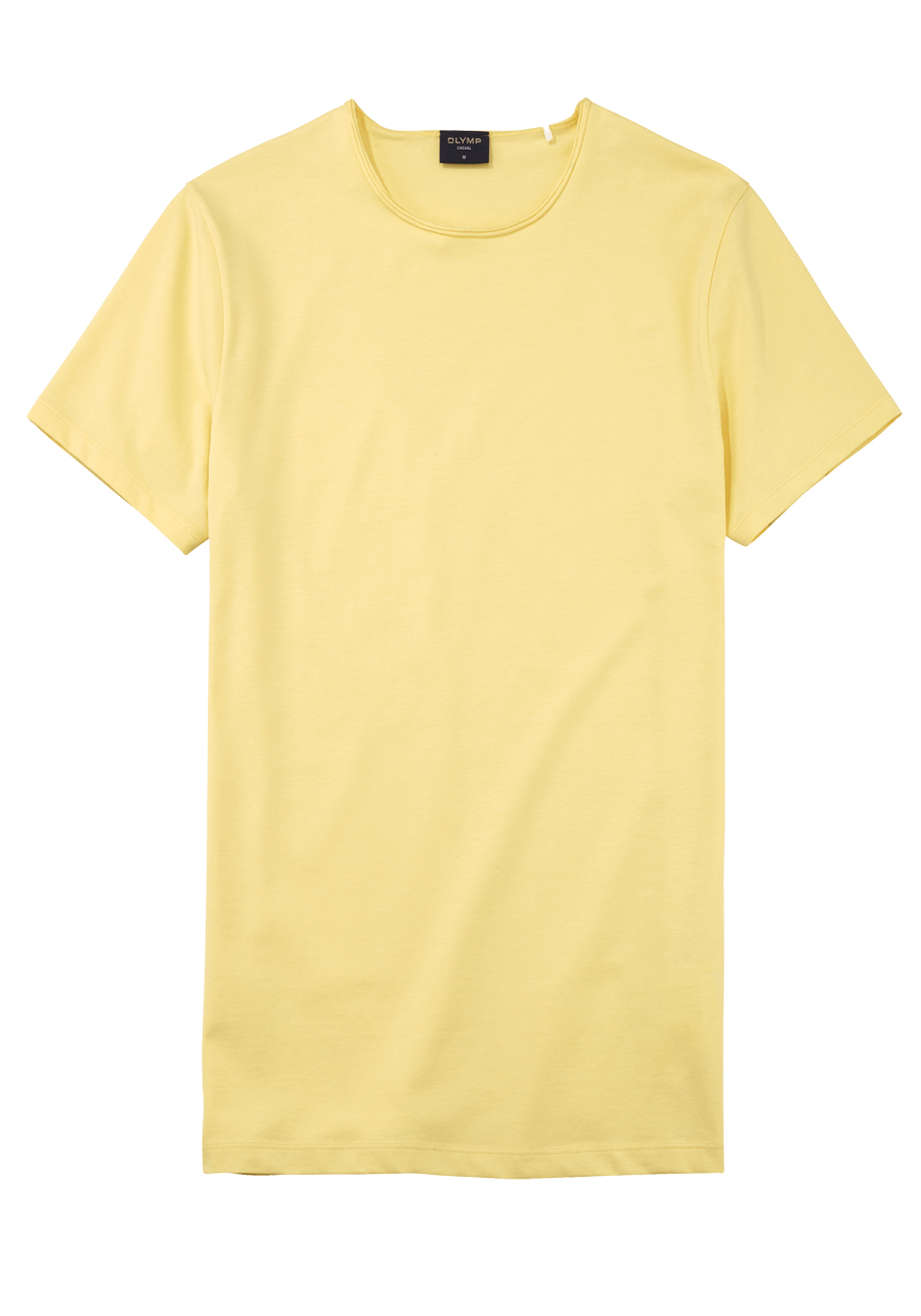 Produktbild fr 'OLYMP Regular Fit T-Shirt Halbarm Rundhals Stretch Jersey gelb'