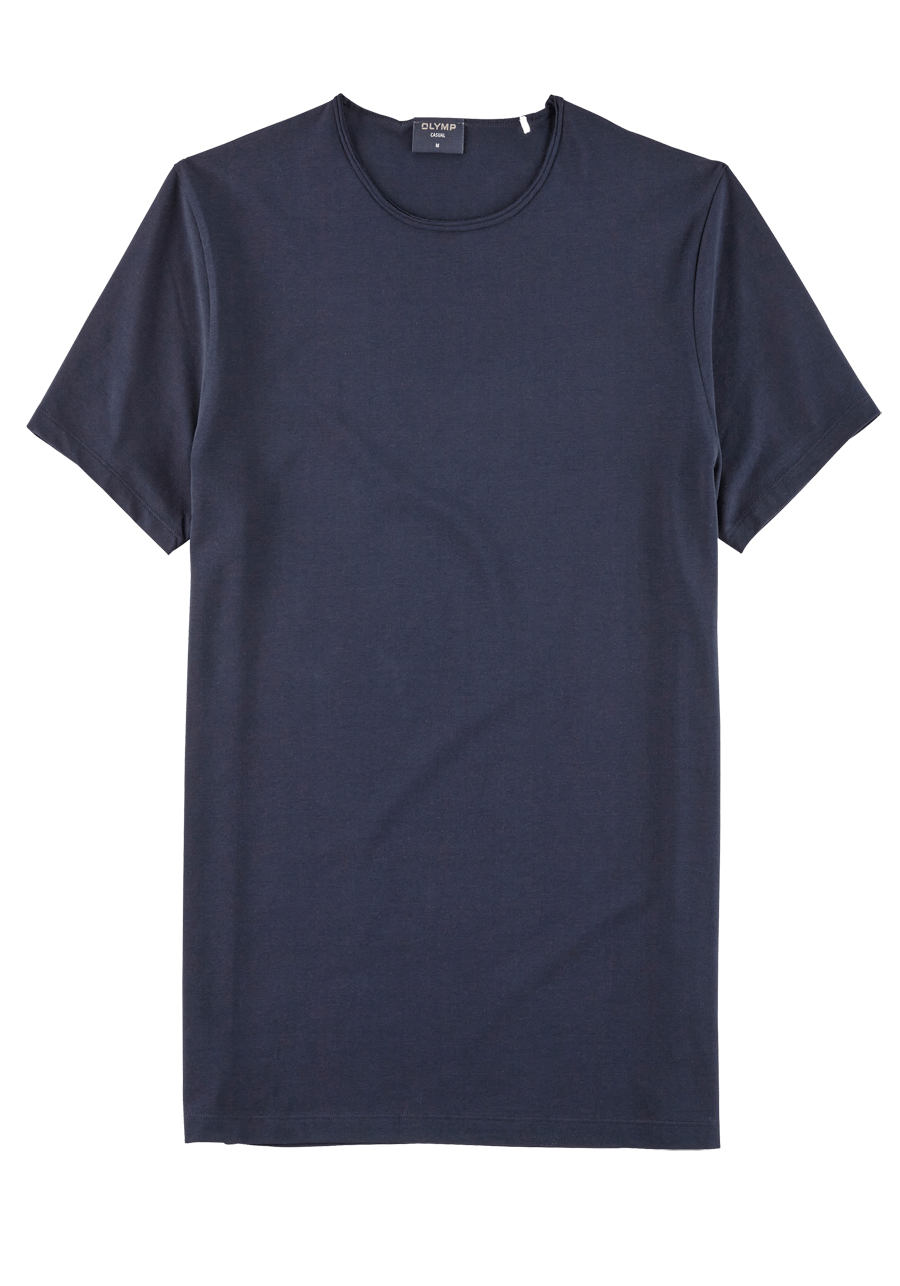 Produktbild fr 'OLYMP Regular Fit T-Shirt Halbarm Rundhals Stretch Jersey nachtblau'