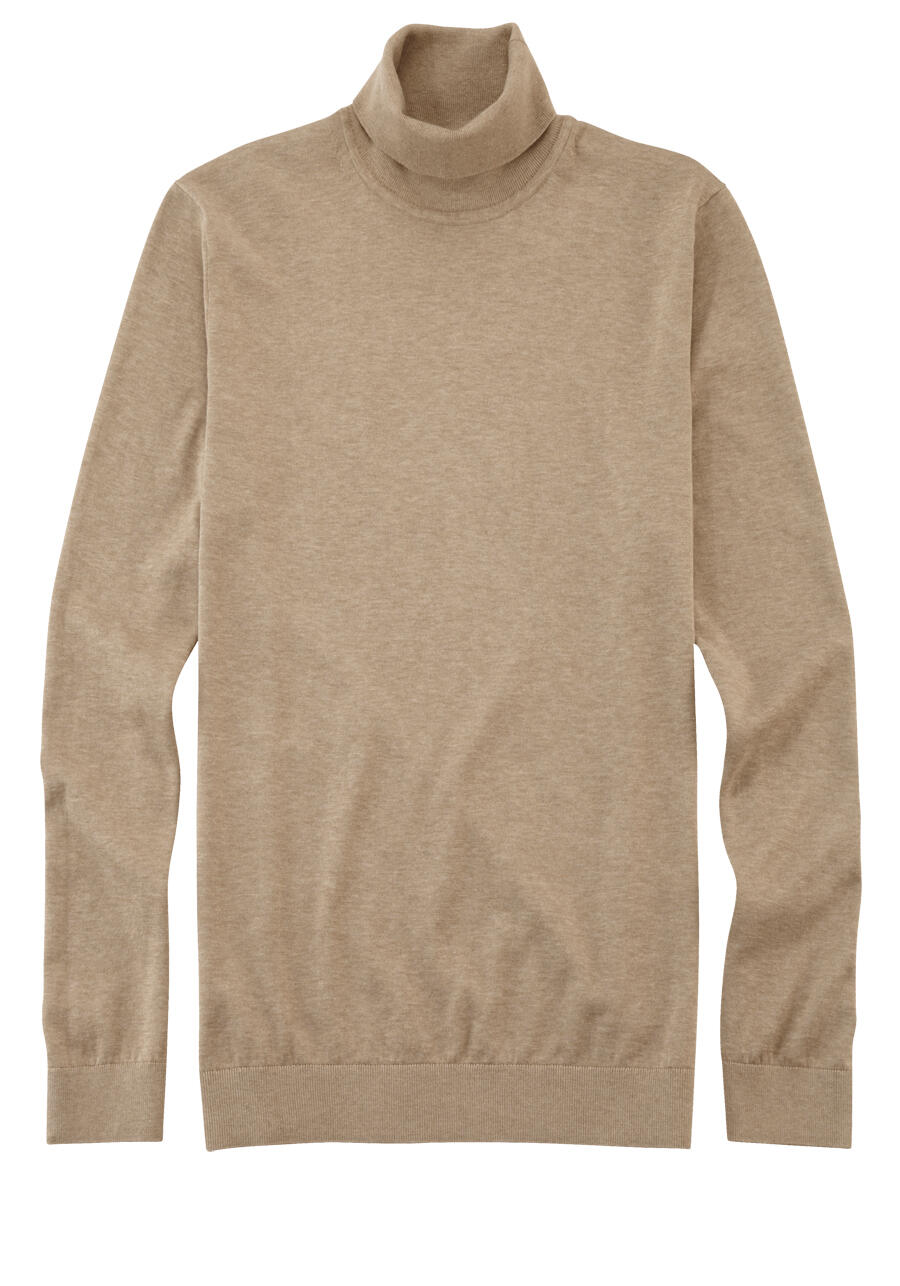 Produktbild fr 'OLYMP Strick Rollkragenpullover Langarm Strick beige'