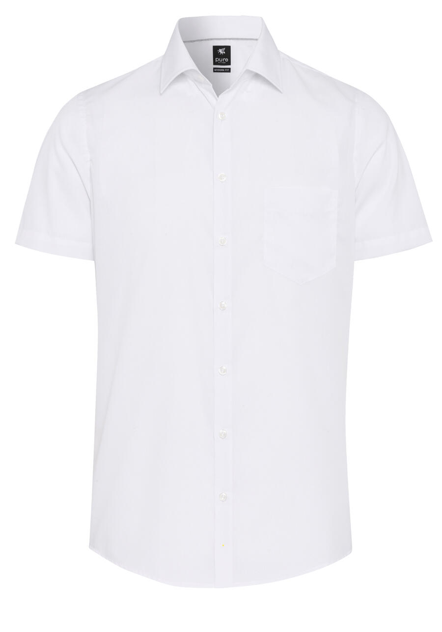 Produktbild fr 'PURE Modern Fit Hemd Halbarm New Kent Kragen wei'