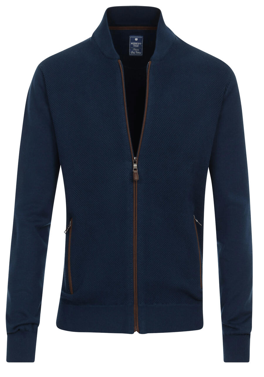 Produktbild fr 'REDMOND Cardigan Reiverschluss Struktur Strick dunkelblau'