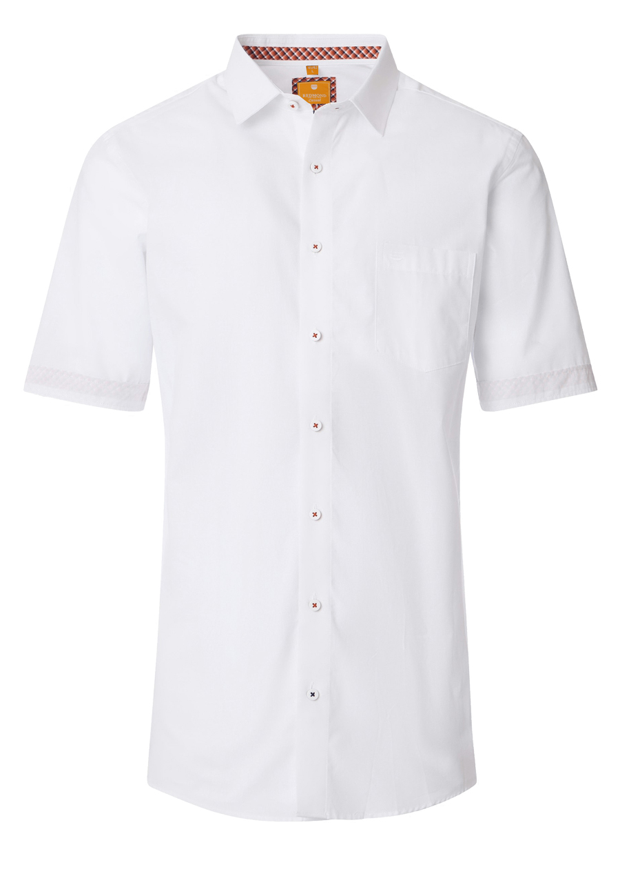 Produktbild fr 'REDMOND Casual Modern Fit Hemd Halbarm Faux wei'