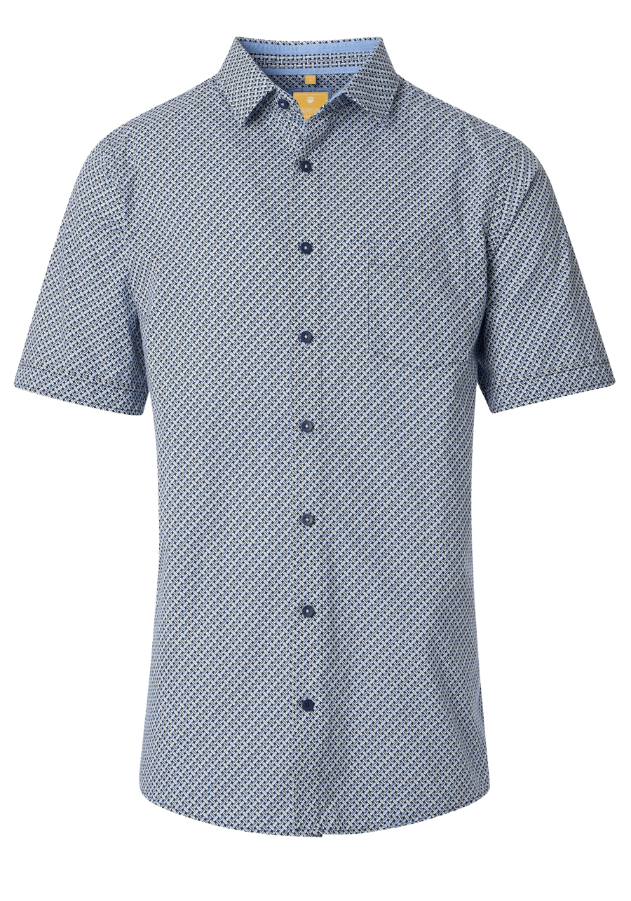 Produktbild fr 'REDMOND Casual Modern Fit Hemd Halbarm Muster grn'