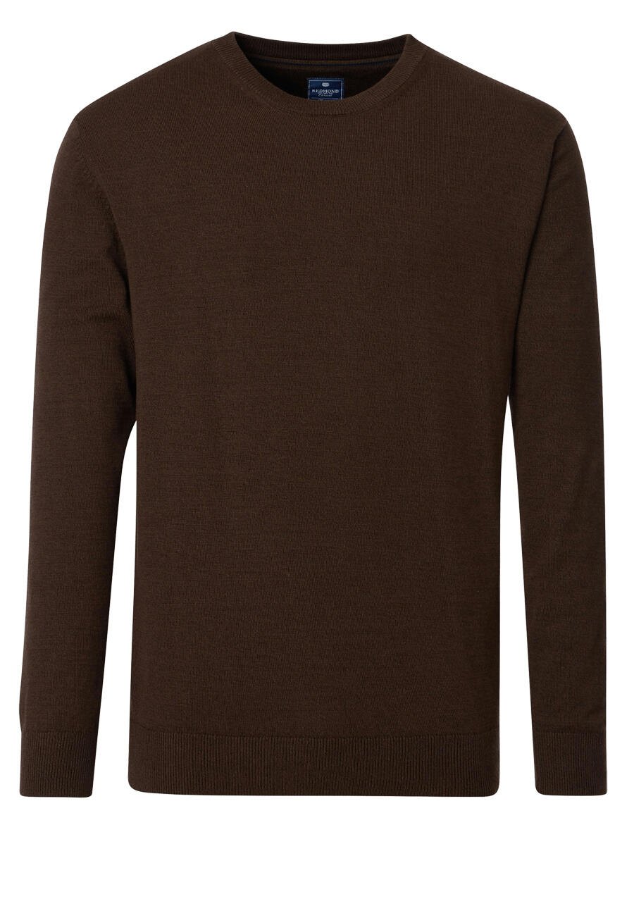 Produktbild fr 'REDMOND Pullover Langarm Rundhalsausschnitt Strick dunkelbraun'