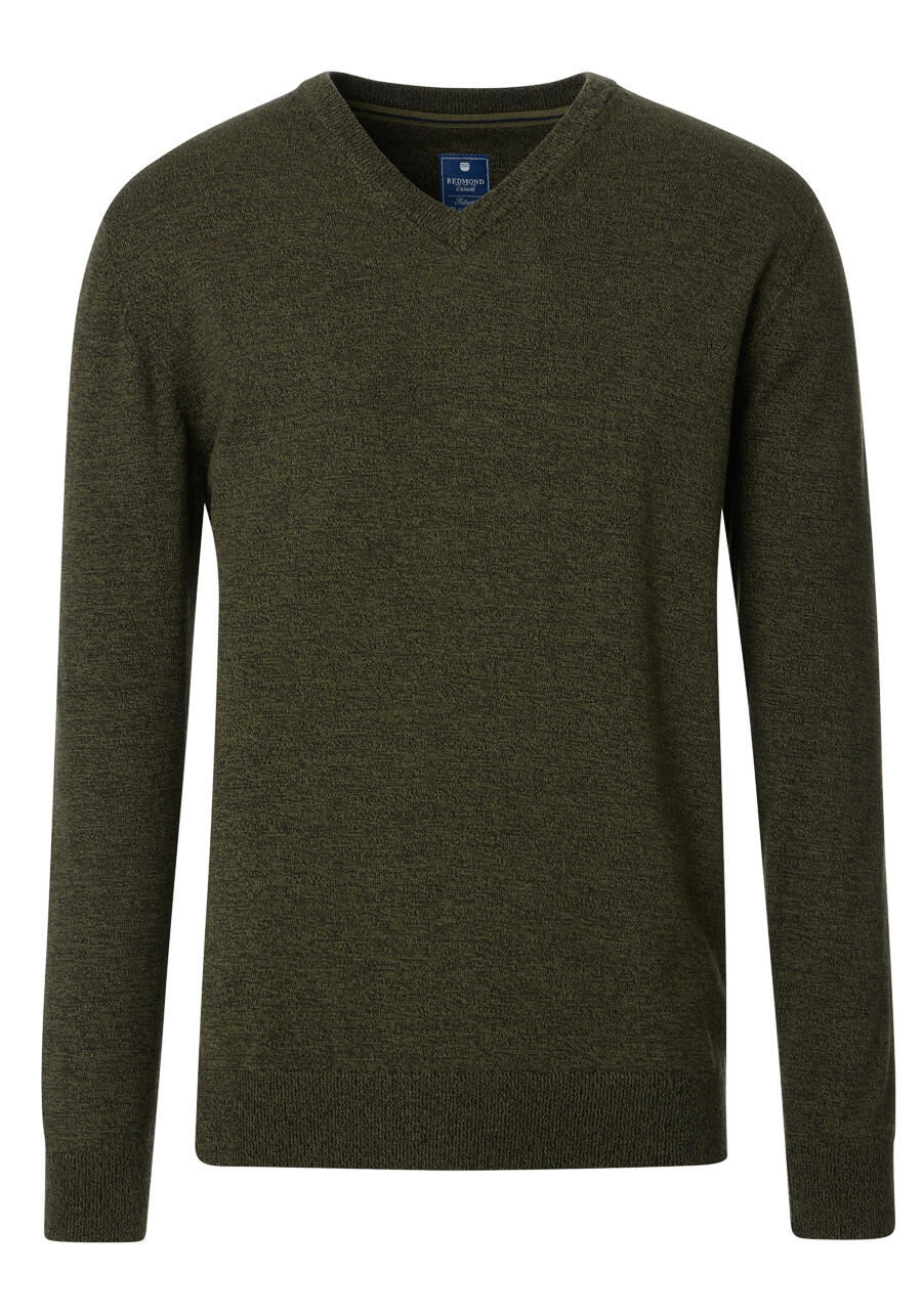 Produktbild fr 'REDMOND Pullover Langarm V-Ausschnitt Strick grn'