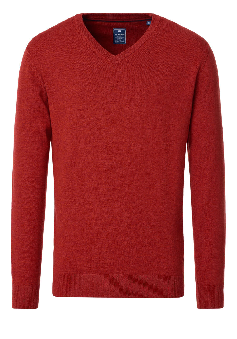Produktbild fr 'REDMOND Pullover Langarm V-Ausschnitt Strick orange'