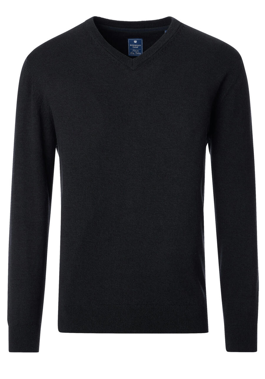 Produktbild fr 'REDMOND Pullover Langarm V-Ausschnitt Strick schwarz'