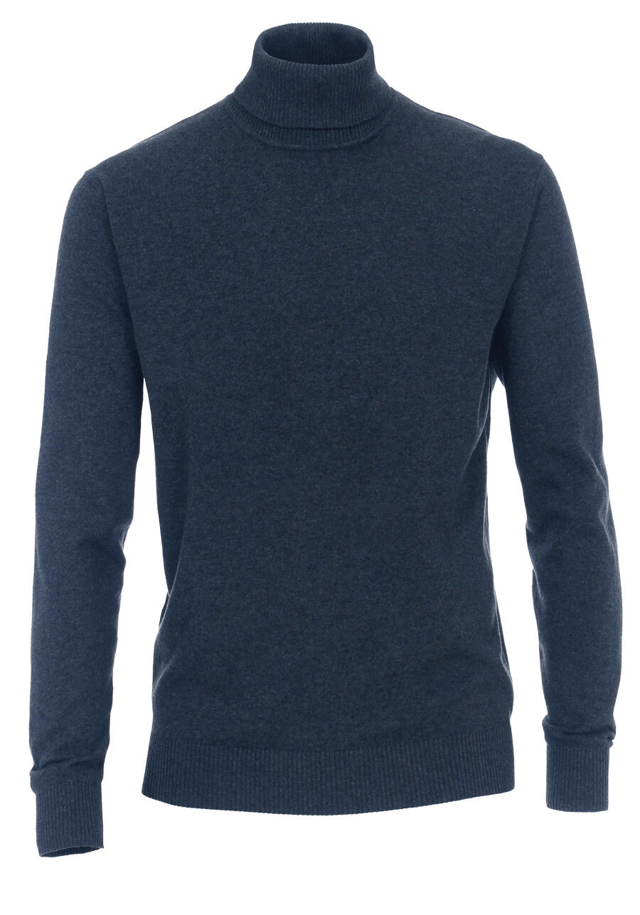Produktbild fr 'REDMOND Rollkragenpullover Langarm Strick navy'