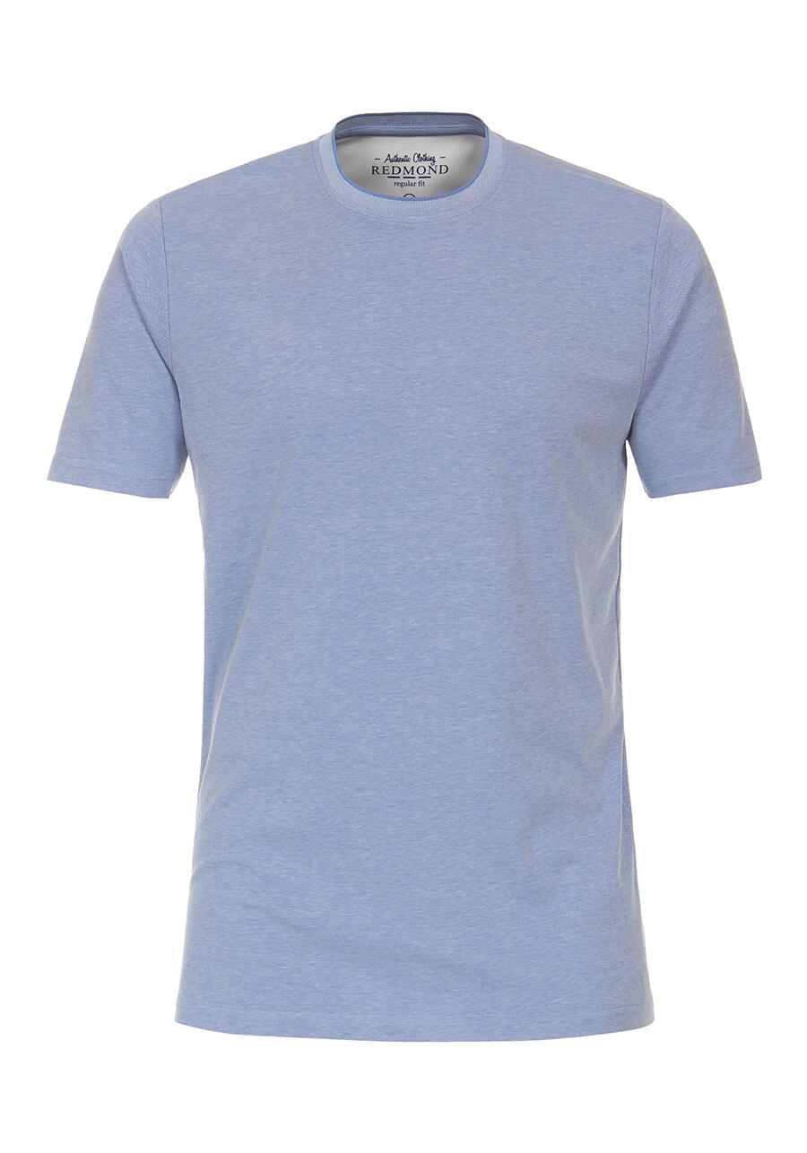 Produktbild fr 'REDMOND T-Shirt Halbarm Rundhals Pique hellblau'