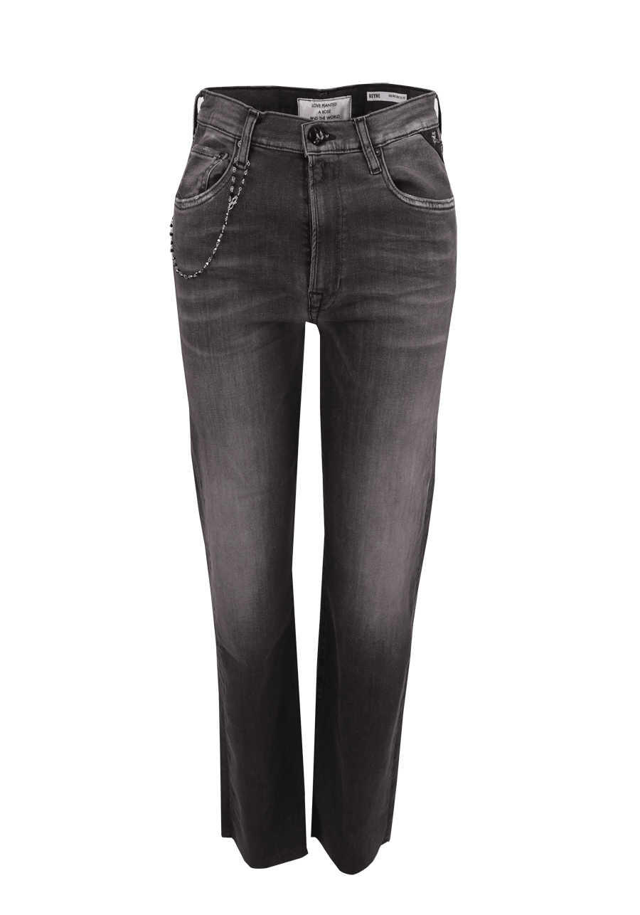 Produktbild fr 'REPLAY 7/8 Jeans REYNE High Waist Schmuckdetail Cropped Used anthrazit'