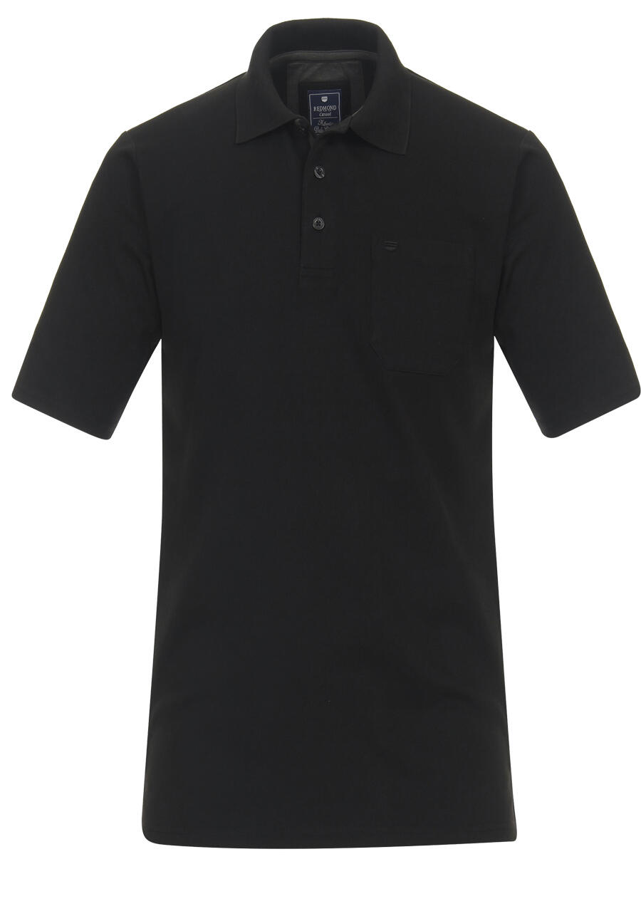 Produktbild fr 'REDMOND Polo Shirt Hemdkragen Kurzarm Brusttasche Uni schwarz'