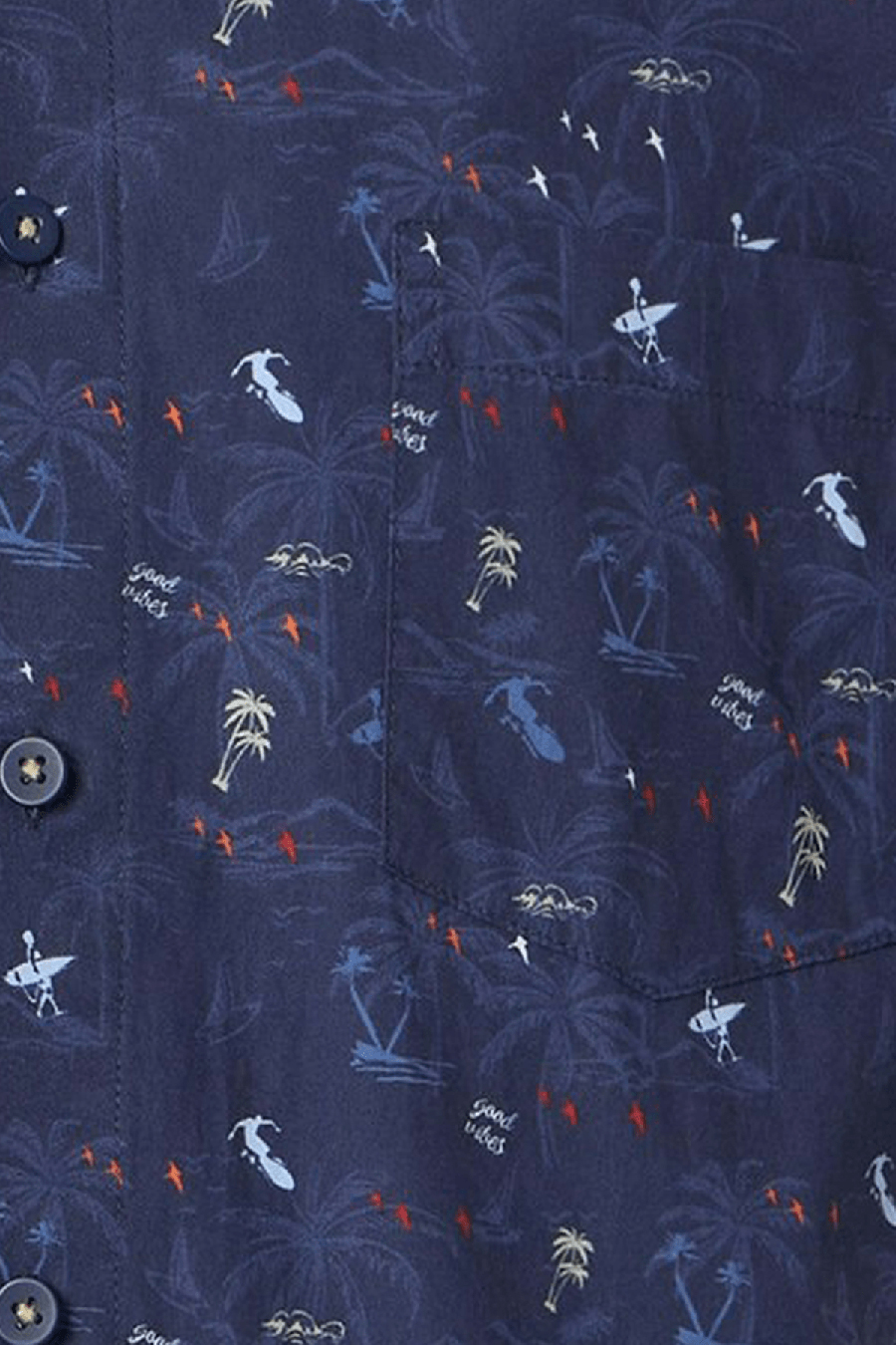 Produktbild fr 'REDMOND Casual Modern Fit Hemd Halbarm Muster blau'