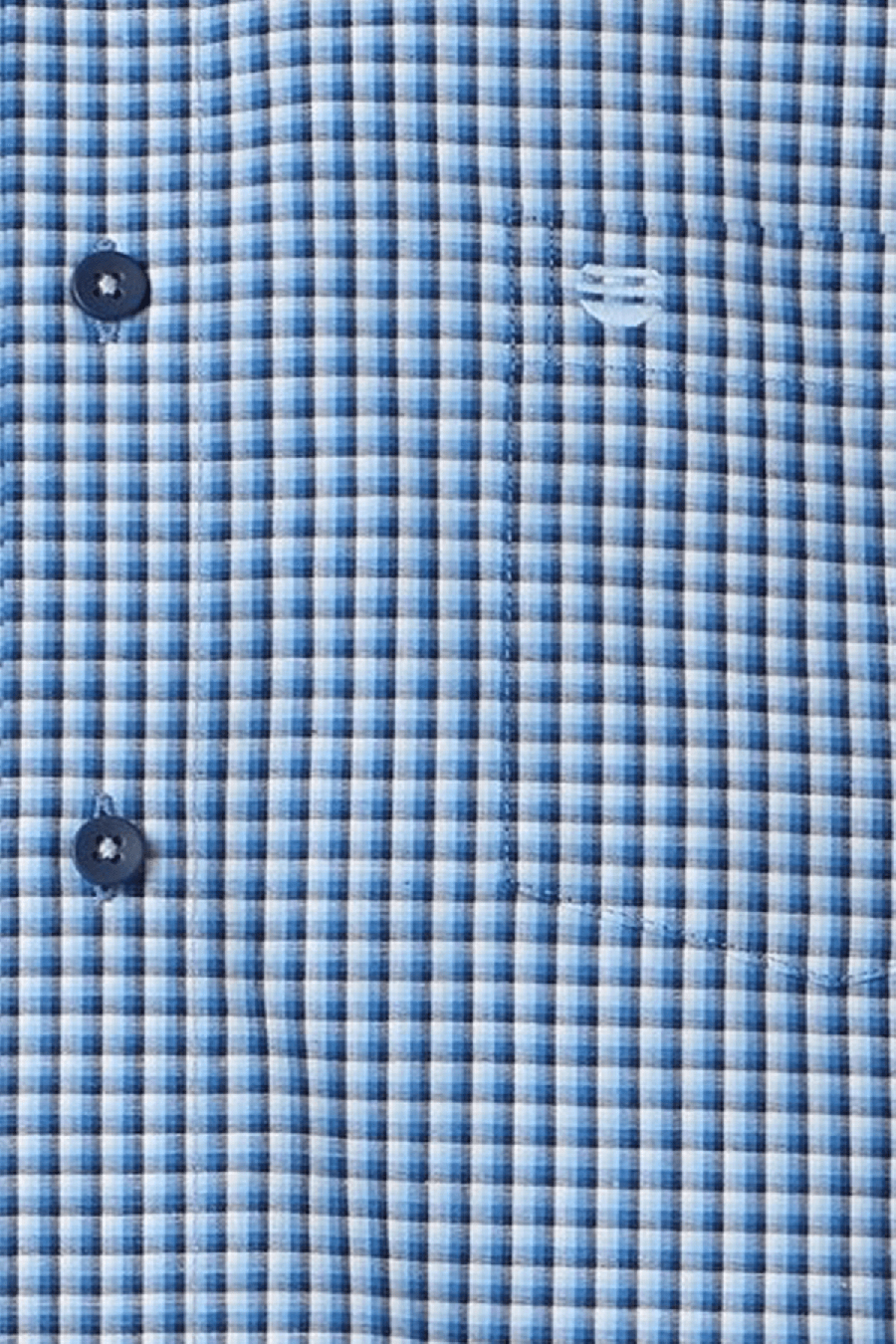 Produktbild fr 'REDMOND Casual Comfort Fit Hemd Halbarm Karo blau'